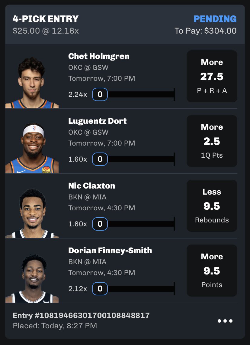 wryce2x's tweet photo. 1st entry on @ChalkboardHQ ๐จ๐ฝโ๐ณ
Popular for their Alt lines so we went and made one. ๐งช๐
Love Chet here with No Draymond.
#2XPicks #BettingX #BettingTwitter #PrizePicks #Underdog #ChalkBoard #PlayerProps #NBA https://t.co/9exlbF8wfZ