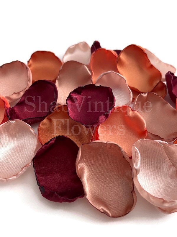 OurPlaceToNest's tweet image. Wedding Decor, Marsala Maroon, Blush, Sunset Orange, Rusty Orange, Rose Gold Flower Girl Petals, Fall Wedding Aisle Decor tuppu.net/ebe6015b #ShabVintiqueFlowers #Etsy #WeddingCardBox