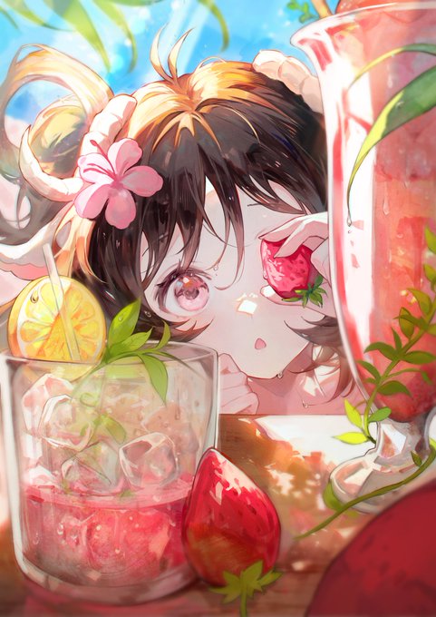 「前髪 飲み物」のTwitter画像/イラスト(新着)