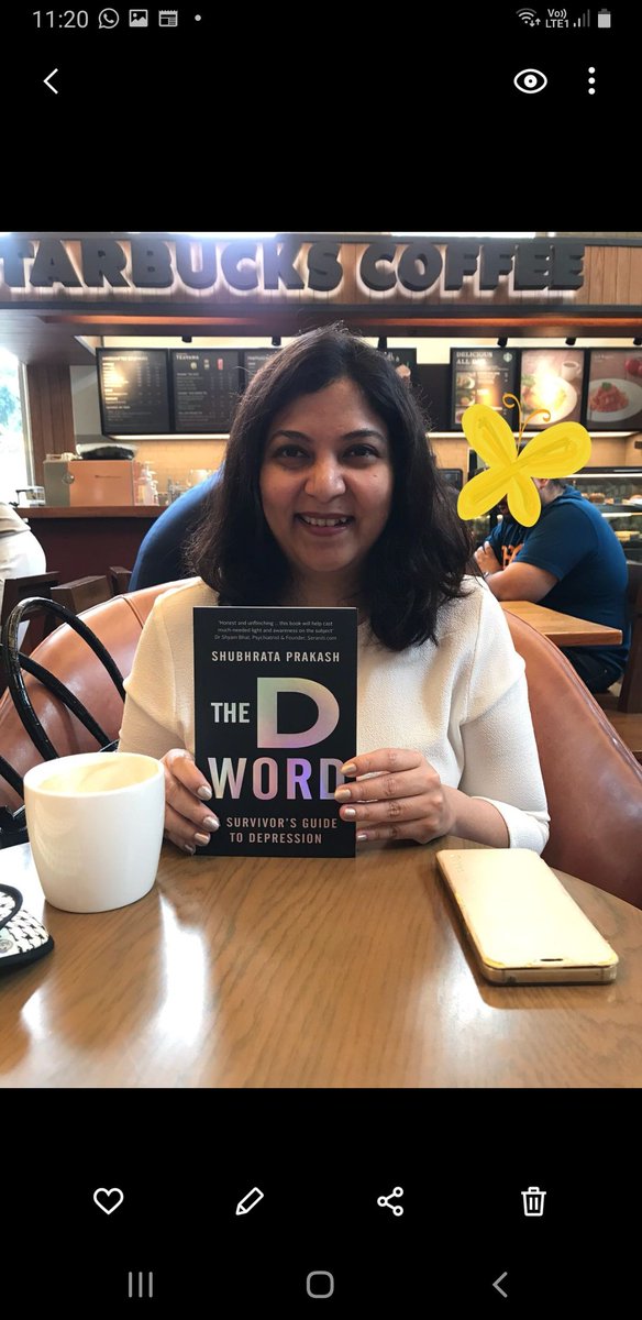 shubhrata_p's tweet photo. 7 years today of this beautiful book; the book with a silver lining, quite literally 💫
"#TheDWord: A Survivor's Guide to Depression" opened up a whole world of mental health advocacy for me and helped my recovery from severe #depression like few things did. https://t.co/PccJUUSrlX