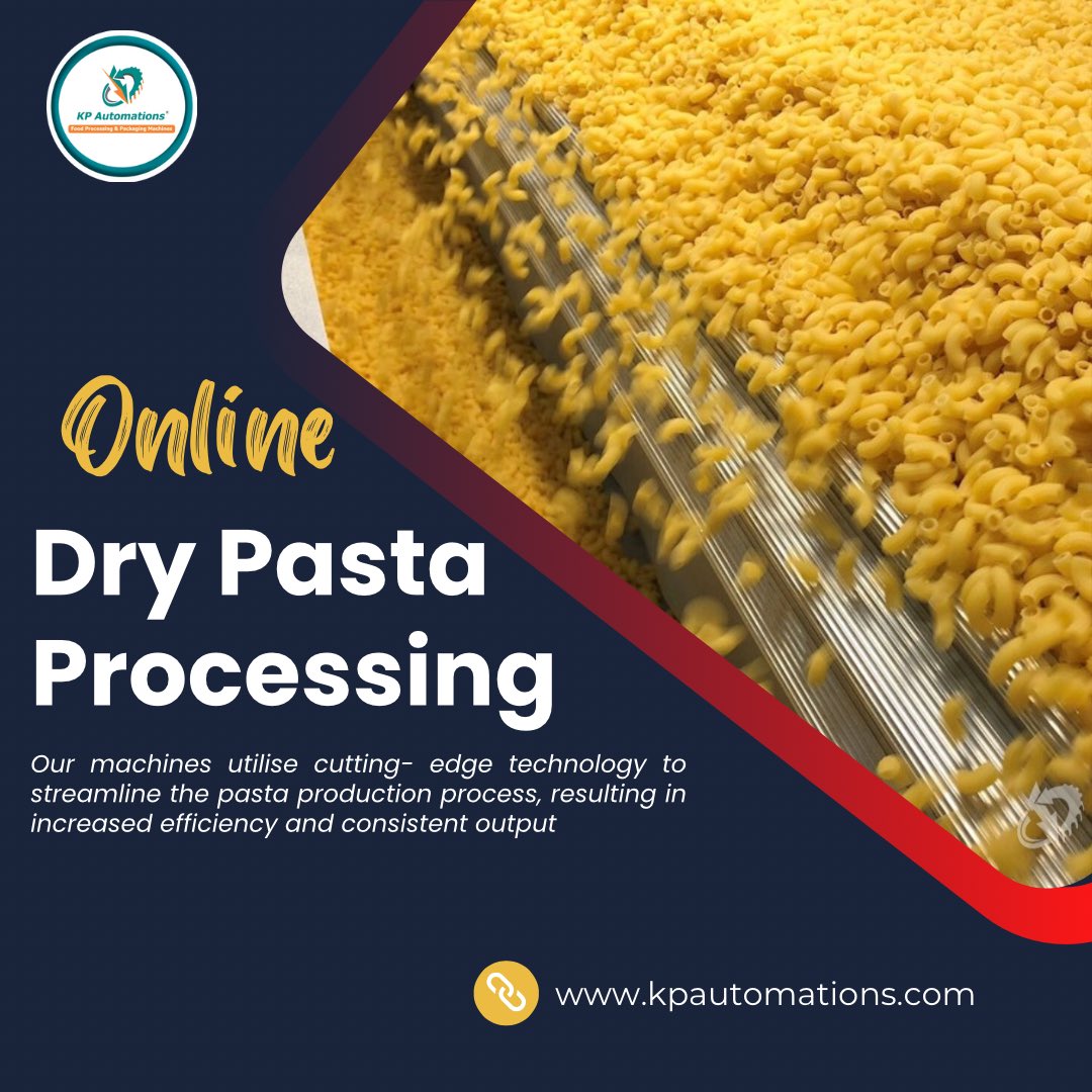 KpAutomations55's tweet photo. Our New Technology Dry Pasta Processing
Our machines utilise cutting- edge technology to streamline the pasta production process, resulting in increased efficiency and consistent output. Visit us :https://t.co/XhcWgKnzEA
.
.
.
.
.
#pastadrying #pastaprocessingmachines #pasta https://t.co/dj0SHxqfJS