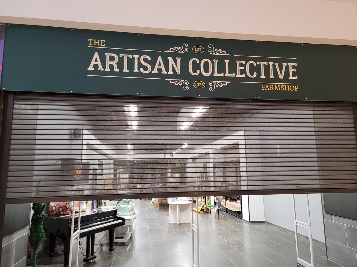Well the sign is up and the stock is in what a crazy dew days its been. Just some little tweets this morning looking to open at 1pm today. Sp come and sample some amazing local products Midsummer Place #artisan @Coldsmoking @NLiveRadio @TheSBS_Crew #artisan