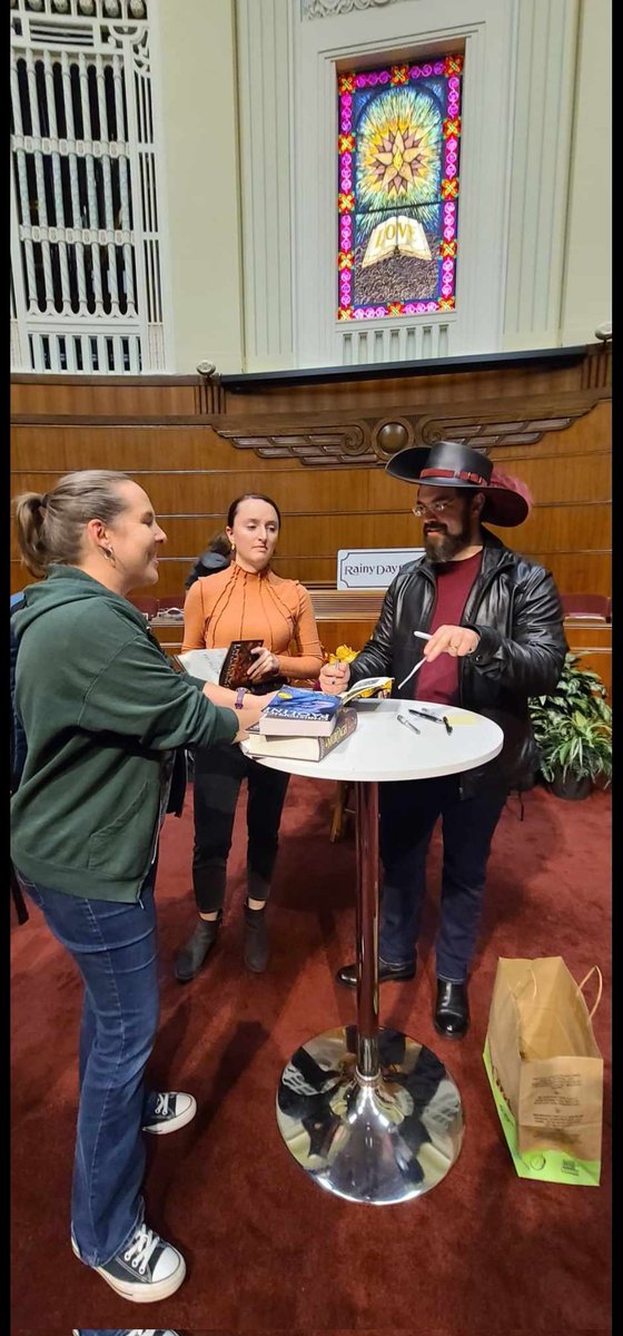 bdboese1's tweet photo. @paolini My bestie was there! She was so excited and I'm so glad I got her into the Inheritance Cycle prior to this book tour! Forever my favorite nerd girl!! @NerdGirlKC https://t.co/4rwana1MRN