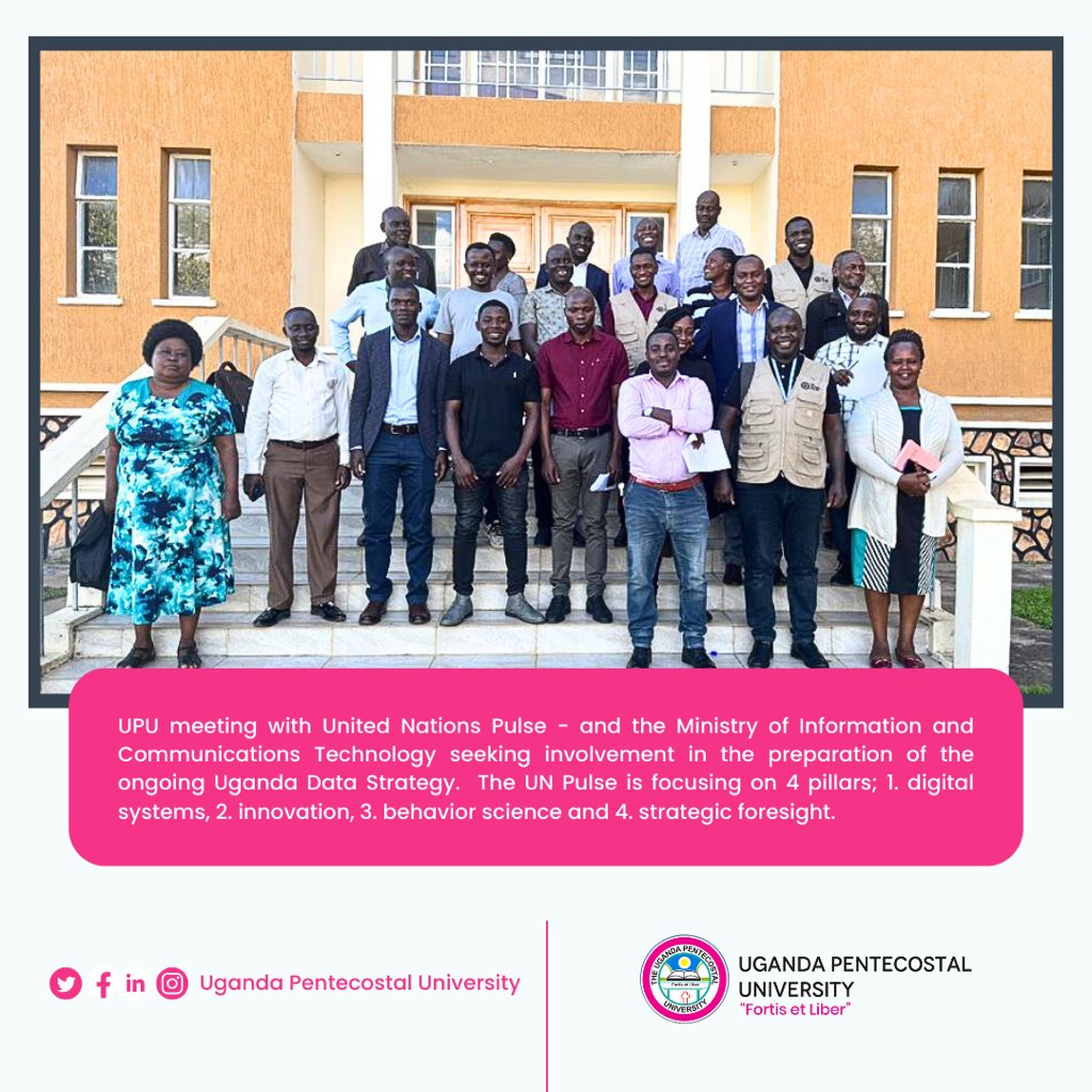 UPU Staff recently met with United Nations Pulse & Ministry of Information  and Communications Technology to get involved in preparation of the Uganda  Data Strategy. UN Pulse focuses on 4 pillars; 1.