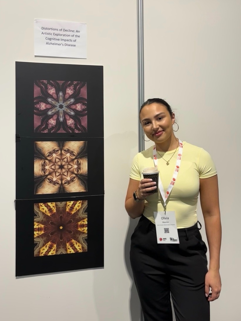 oliviamaurice_'s tweet photo. Day 2 of #AAG2023 @gerontologyau 

If you’re around, check out my digital art submission exploring the distortion of identity due to cognitive decline!

Highlight goes to this morning’s presentation from Celia Harris on prolonged grief! #agelab @MARCSInstitute https://t.co/oPmxIepFVz