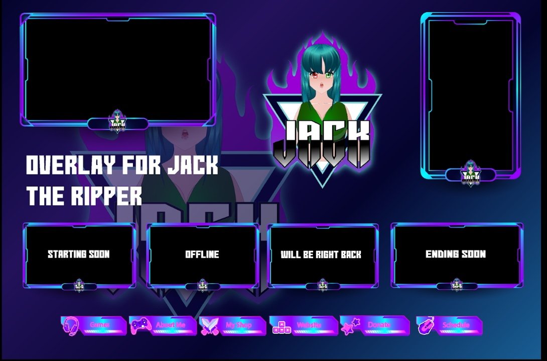 MareenaGab1's tweet photo. Custom stream package for a friend @JackRip13482175 
#twitch #Vtubers #streamergirl https://t.co/ppfi0aK7nN