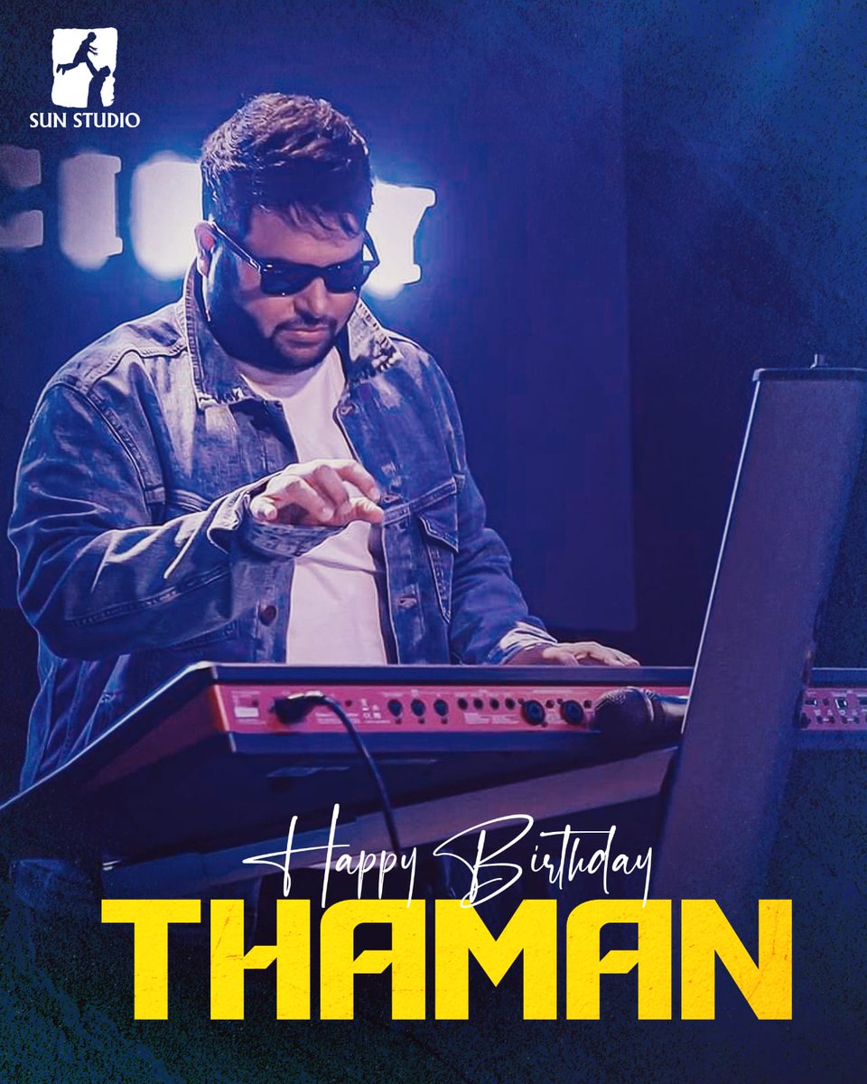 Wishing The National Award winning music sensation @MusicThaman a very Happy Birthday ❤️‍🔥 

Team #SunStudio 

#HBDThaman