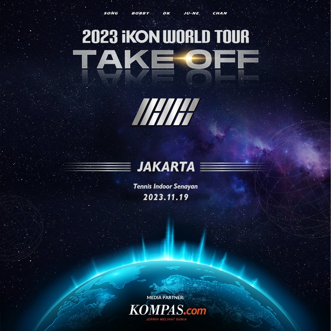 @kigliveid proudly presents: iKON WORLD TOUR: TAKE OFF in JAKARTA Jangan lewatin momen keseruan bareng iKON pada 19 November 2023 di Tennis Indoor Senayan. Tiket dapat dibeli via kiglive.id #iKONtakeoffinJakarta