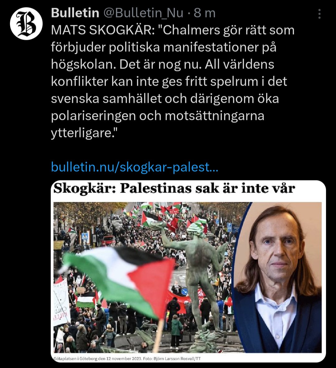 Ledarhögern:

Koranbränning - yttrandefrihet
Nazister på bokmässan - yttrandefrihet
Kvinnor - hot mot yttrandefriheten
Chalmers - Begränsa yttrandefriheten nu! Nu räcker det med frihet!