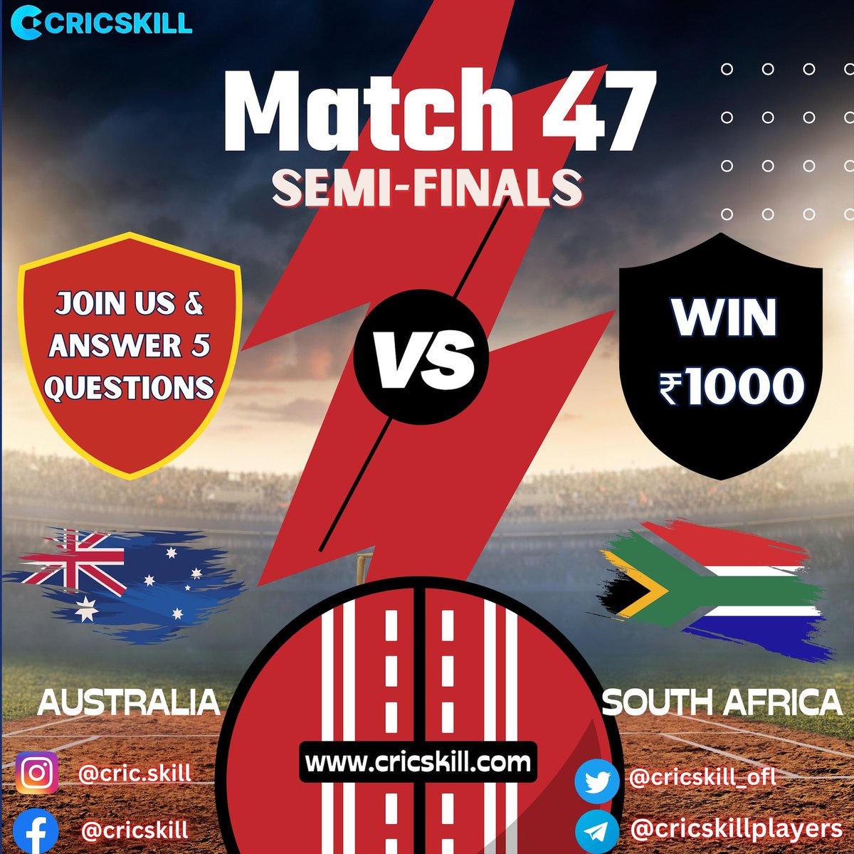 Cricskill_Ofl's tweet photo. Join Us &amp; Answer 5 Questions to win ₹1000

Download App - https://t.co/plglCFHtoO

#CricketRewards
#CricketExpert
#CricketGenius
#CricketNews
#CricketUpdates
#tourney11
#cricskill
#rohitsharma 
#kohli 
#viratkohli 
#bhumrah
#shami https://t.co/caiiw61ALT