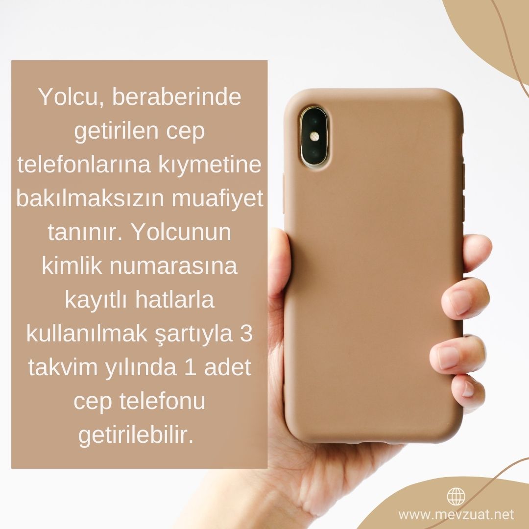 Yolcu beraberinde getirilen cep telefonları için Hazine ve Maliye Bakanlığı tarafından kullanım izin harcı alınır. Bu tutar, 2023 yılı için 20.000 TL olarak belirlenmiştir.

Daha Fazla Bilgi Almak İçin;
youtube.com/watch?v=Svb9Zh…

#yolcuberaberi #gümrük #gümrükvergisi  #ceptelefonu