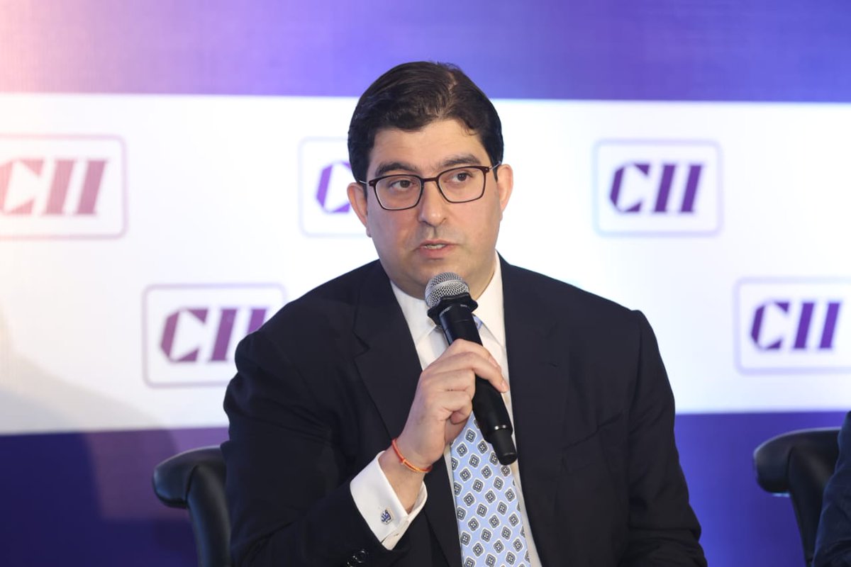 'In the capital goods industry, we prioritize #academia, investment in cutting-edge R&D, champion #digitalmanufacturing, & drive the energy transition.' 

~Mr. Nikhil Sawhney, Chairman, CII National Committee on Capital Goods & Engineering and, VC & MD, Triveni Turbine Ltd

[1/2]