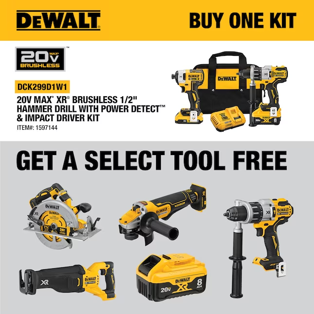 BuildSkilled's tweet photo. DEWALT Power Detect XR POWER DETECT 2-Tool 20-Volt Max Brushless Power Tool Combo Kit with Soft Case (2-Batteries and charger Included)
https://t.co/2FThLHNom4
#ToolTime #DIYTools #HandyHelpers #ToolboxEssentials #PowerToolParade #CraftsmanSkills #FixItWithTools #ToolTalk #Ad https://t.co/OBFWkjyjaK
