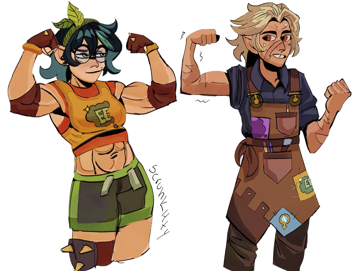 scrunkitty's tweet photo. Huntlow muscle comparison 💪💪💪
#TheOwlHouse #huntlow #fanart https://t.co/a8sAwnXWqM