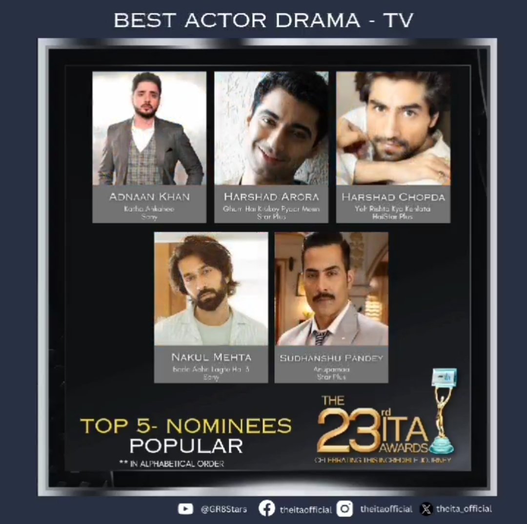BepannaahNo1Fan's tweet photo. #HarshadChopda is nominated for  both Jury and Popular #BestActor  at #ITA2023 Plz God he better win and make history with most ITA's best actor popular win also I wish he wins jury award at ITA for 1st time 🙈 I am greedy I want both 😭😭😭 #AbhimanyuBirla @TheITA_Official https://t.co/GgL22hjrLF
