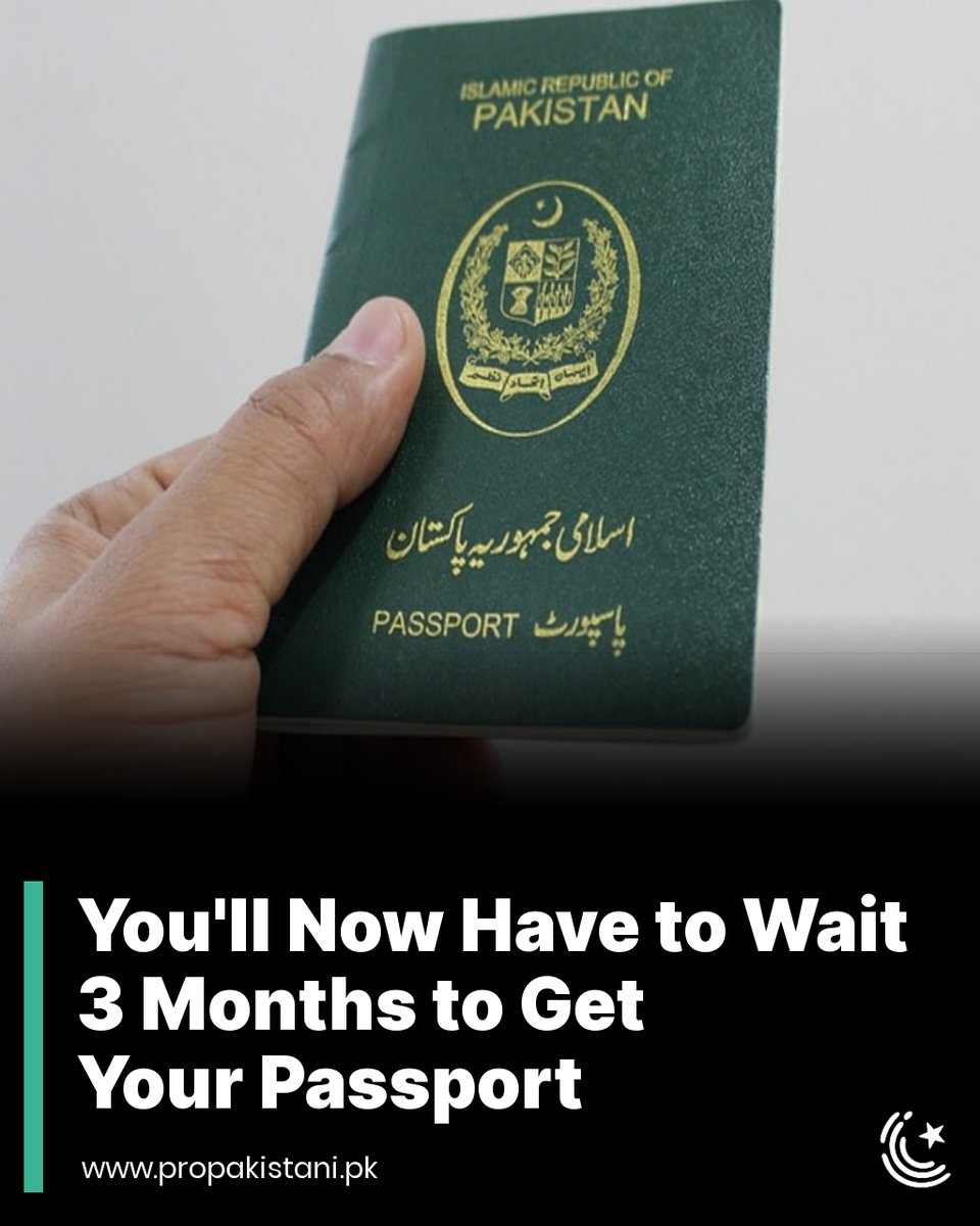 ProPakistaniPK's tweet image. The root cause of the delay is attributed to the recent shortage of lamination paper, coupled with a surge in the number of citizens seeking new passports.

Read More: propakistani.pk/2023/11/16/you…

#Passport #PassportOffice #PassportDeliveryTime