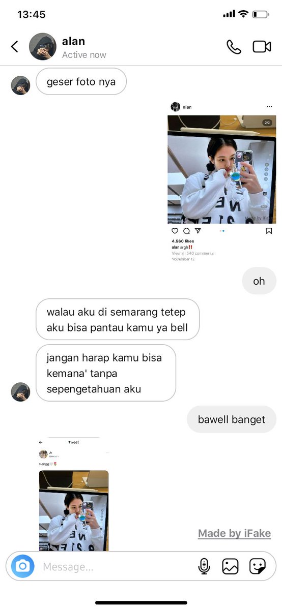 machaca_latte's tweet photo. "mending ga usah punya pacar kalo masih bilang siang ke semua orang" #albell https://t.co/Up8ER8VTaQ