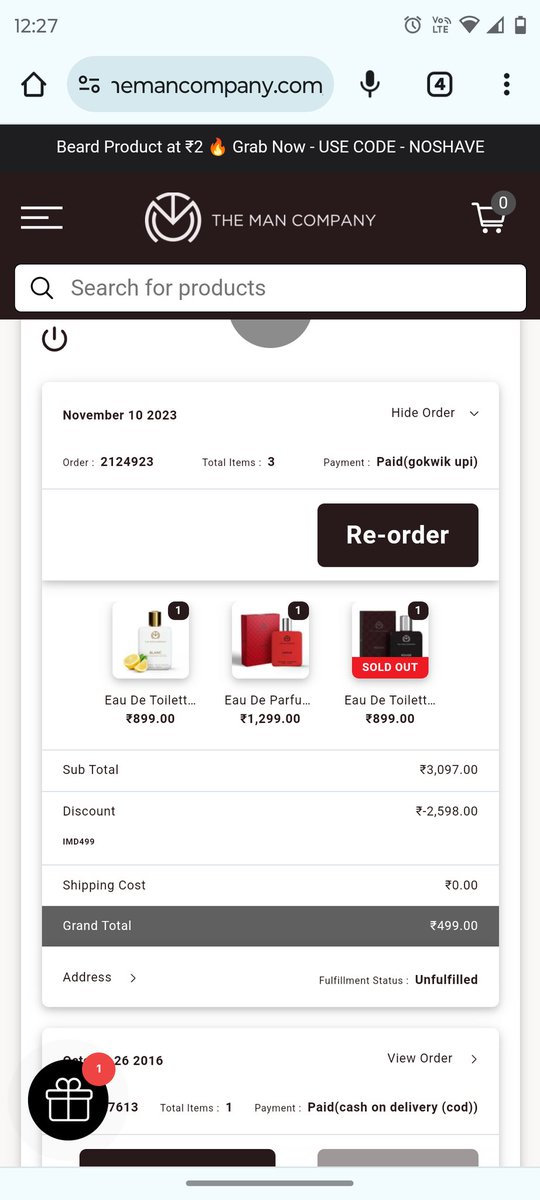 debamaju's tweet photo. @themancompany could you please look into this with utmost priorities? If you cannot fulfill it please don't scam. Return my money! https://t.co/2O4n7AV1L8