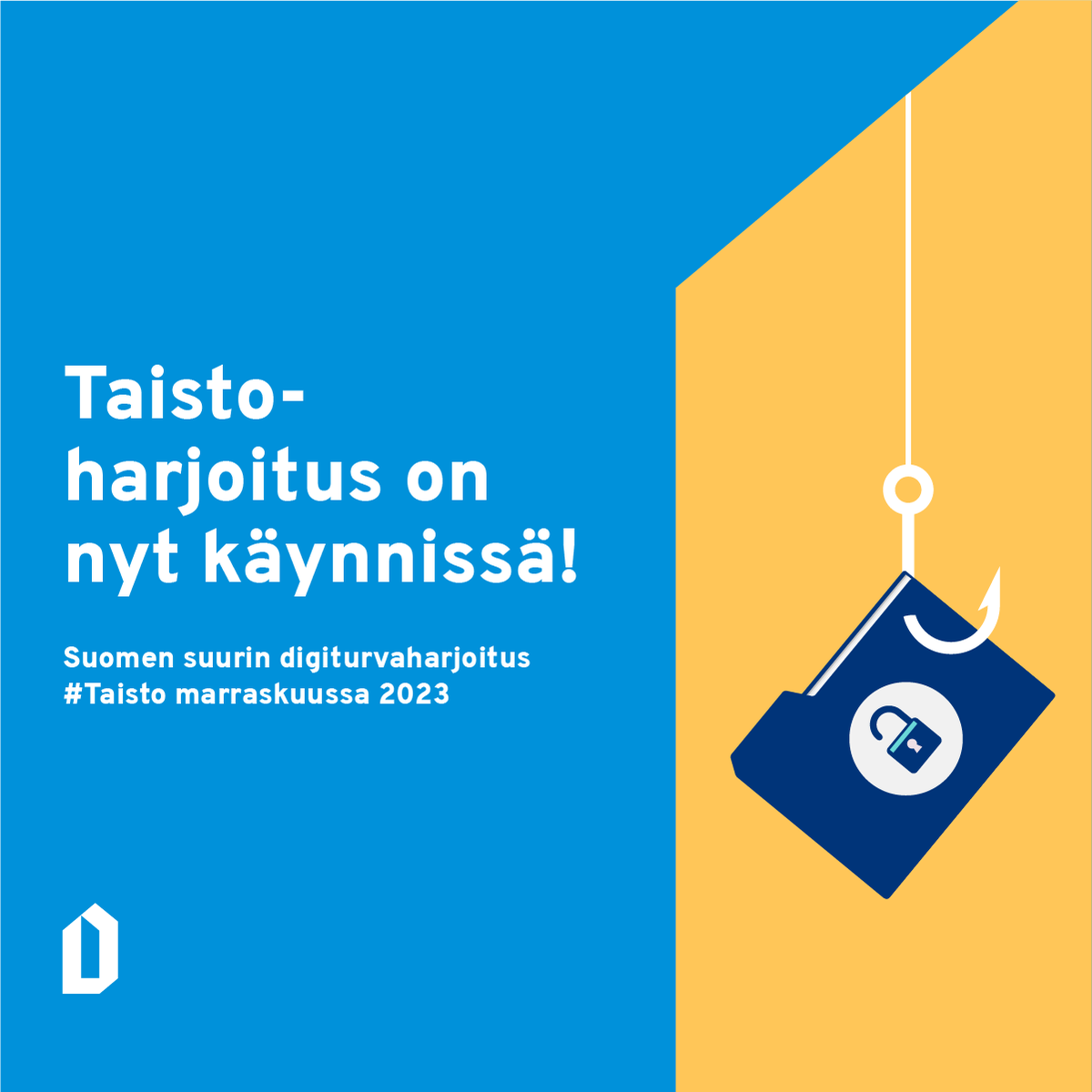 Suomen suurin digiturvaharjoitus Taisto on jälleen käynnissä, ja mukana on harjoitustiimejä ympäri Suomen. Tänään treenataan digiturvaa!

Tänä vuonna Taiston pääteemoja ovat tekoäly, tietojenkalastelu ja hybridivaikuttaminen.

Antoisaa harjoituspäivää!

#Taisto #digiturva
