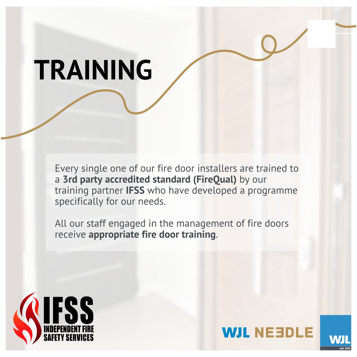 WJLContracts's tweet photo. Every one of our doorset installers are fully trained to a 3rd party accredited standard, overseen by the IFSS.
πΒ 01782 958770
π§Β enquiries@wjlcontracts.co.uk
π https://t.co/R9ZRTs0CVp
#FireDoor #Doorset #StaffTraining #Experts https://t.co/y8EHoTizq5