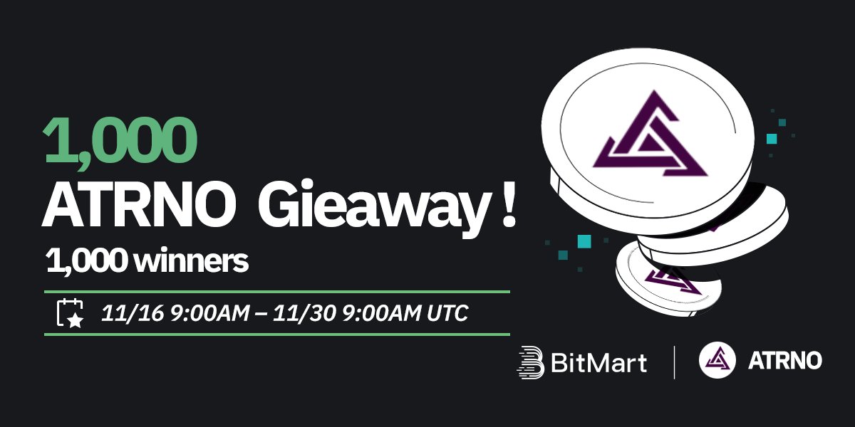 BitMart (@bitmartexchange) on Twitter photo 🌟 #BitMart X #ATRNO #Airdrop 🌟
1⃣Follow <a href="/BitMartExchange/">BitMart</a> & <a href="/BitMartResearch/">BitMart Research|$BMX HODLer</a> & <a href="/AeternusF/">Aeternus Foundation</a>
2⃣Join t.me/BitMartExchange & t.me/aeternuschat
3⃣RT & Tag 3 frds & Like
4⃣Fill in forms.gle/vmHvBiNqauYM68…
🎁 1,000 winners / 1,000 $ATRNO
Register 👉 bitmart.com/register/en-US 🌟 #BitMart X #ATRNO #Airdrop 🌟
1⃣Follow <a href="/BitMartExchange/">BitMart</a> & <a href="/BitMartResearch/">BitMart Research|$BMX HODLer</a> & <a href="/AeternusF/">Aeternus Foundation</a>
2⃣Join t.me/BitMartExchange & t.me/aeternuschat
3⃣RT & Tag 3 frds & Like
4⃣Fill in forms.gle/vmHvBiNqauYM68…
🎁 1,000 winners / 1,000 $ATRNO
Register 👉 bitmart.com/register/en-US
