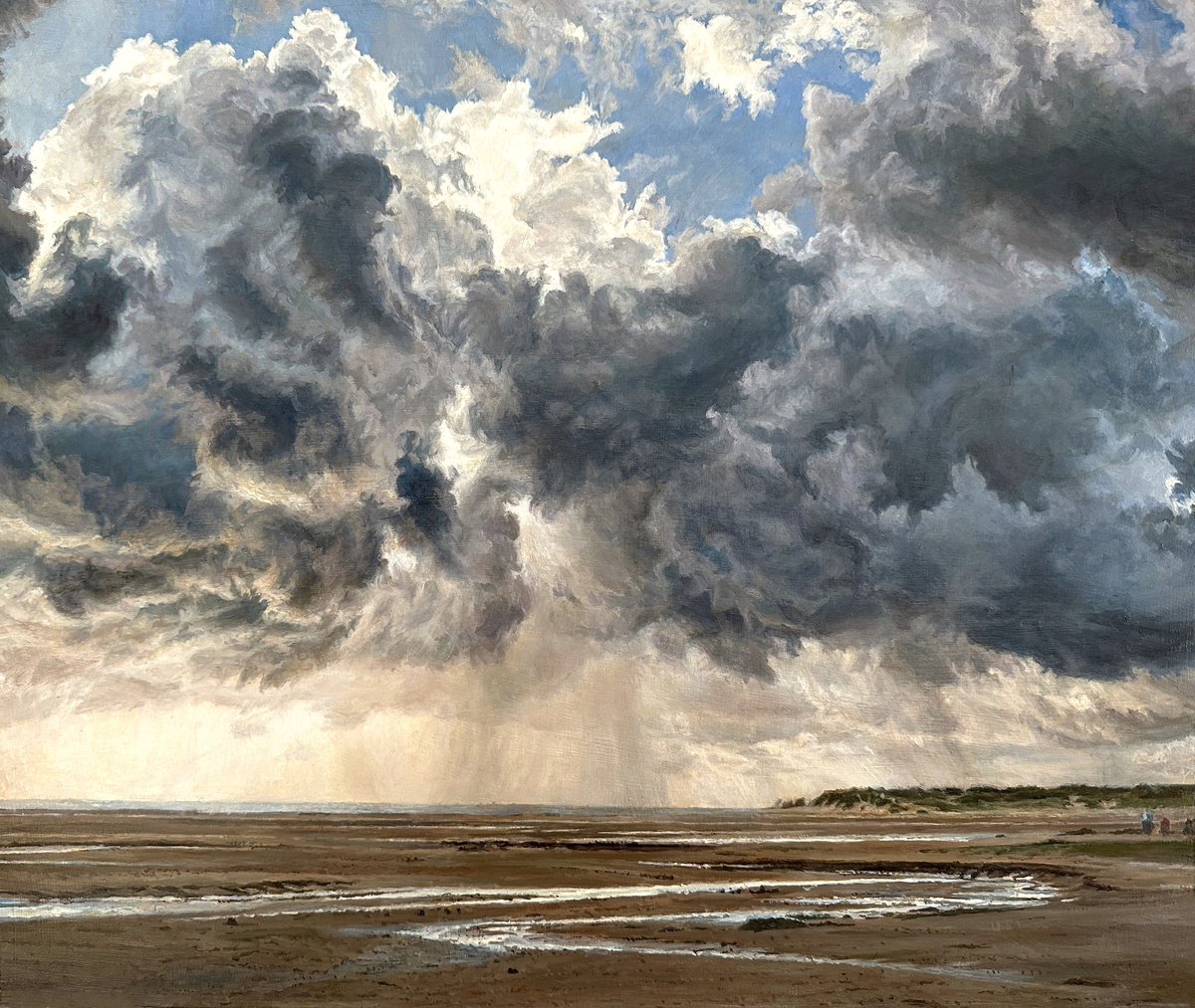 Lowtide, North Norfolk. Oil on panel. Exhibiting soon...
#oilpainting #landscapeartist #painting #norfolk #clouds #beaches #seascape #exhibition 
bitly.ws/YRud
