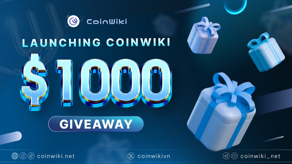 🎉LAUNCHING COINWIKI $1000 GIVEAWAY!💰

Để chào mừng sự ra mắt của website Coinwiki.net, <a href="/coinwikivn/">Coin Wiki</a> đang tổ chức sự kiện giveaway với tổng giải thưởng lên tới 1000 USDT! ✨

🌈 1 giải nhất: 500 USDT
🌈 2 giải nhì: ví lạnh Ledger Nano S Plus
🌈 10