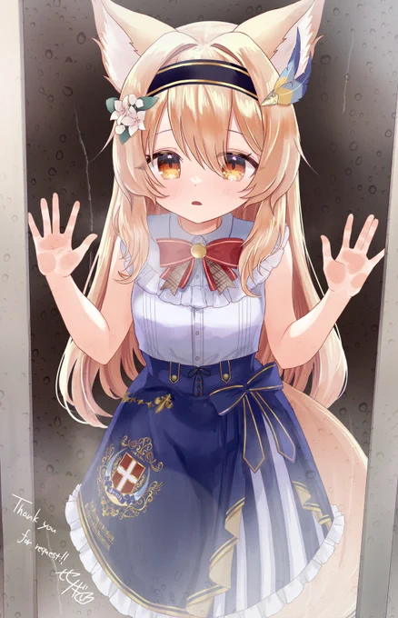 ぼんやりしてるけもみみちゃんkawaii 