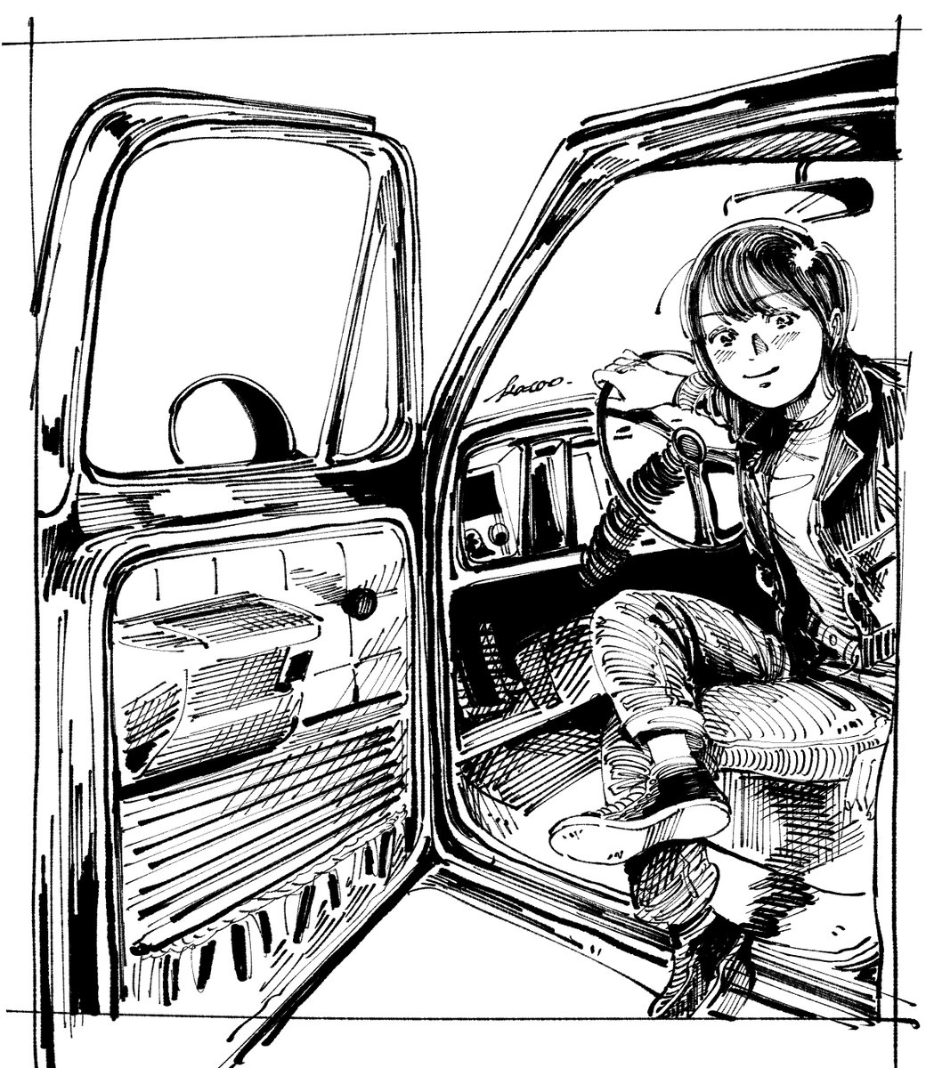 katao__'s tweet image. 線画！