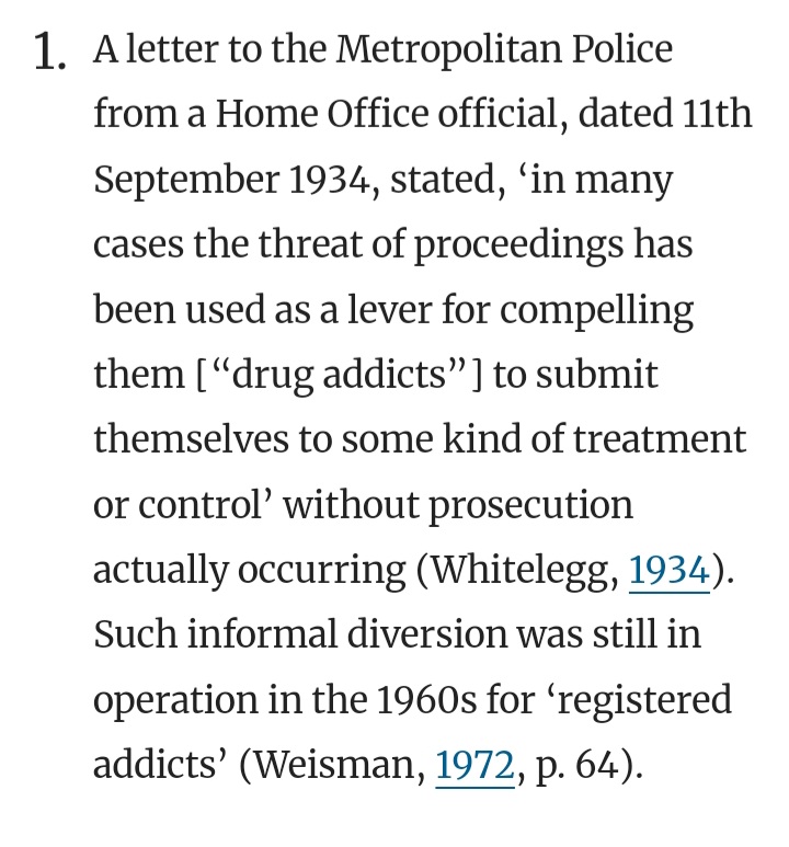 @nadinehendrie @Matt_J_Bacon @mpmon @EmWilliamsOU @danlewer @AmberM00re @uservoiceorg @jackdcunliffe @pkquinton And thanks to Geoff Monaghan @TopForm5090 for pointing us towards the pre-history of contemporary police drug diversion schemes