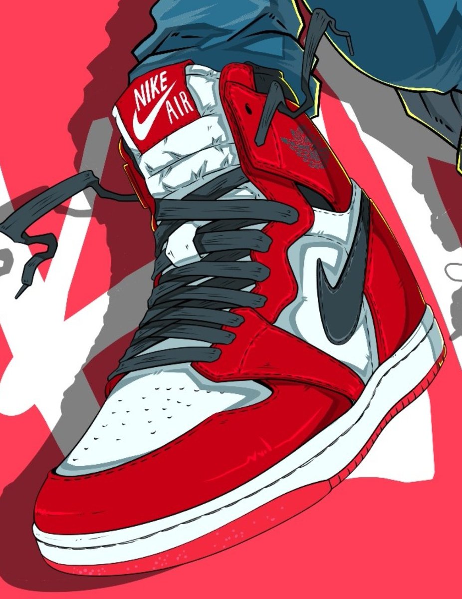 shoes sneakers nike solo 1boy male focus red footwear  illustration images