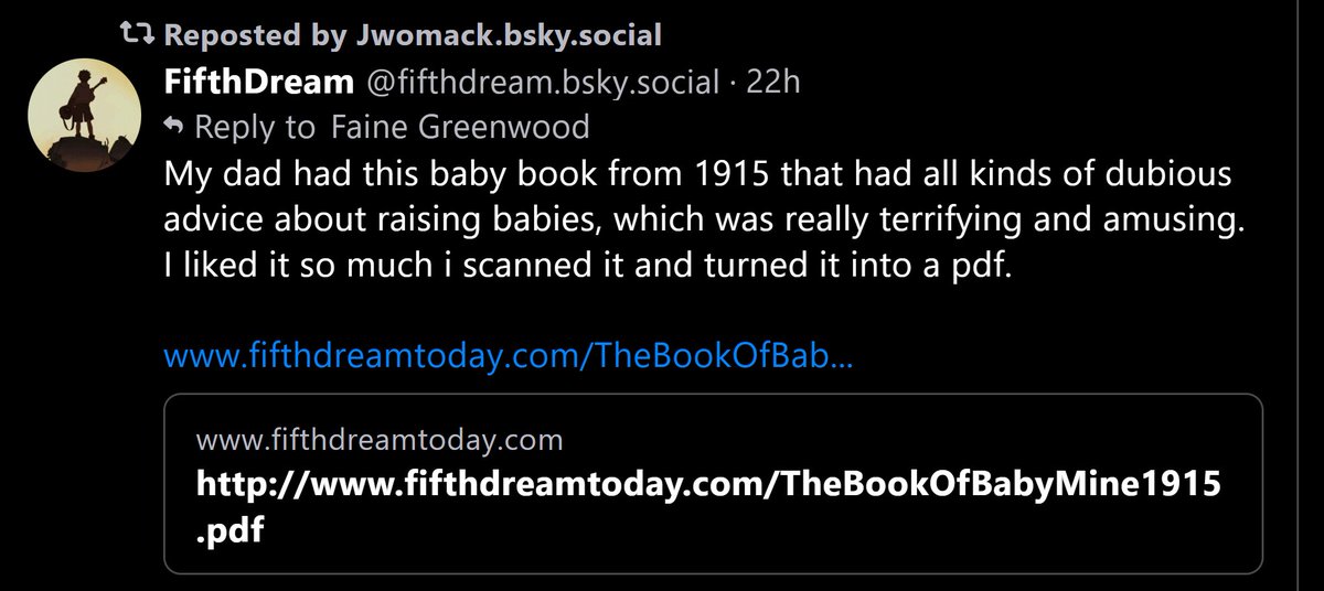 so absolutely proud of this repost on bluesky, i feel like i'm a real boy now.