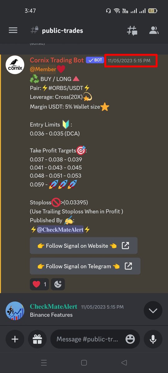 CheckMateAlert's tweet photo. #CheckMateAlert #PublicTrade
Binance Futures
#ORBS/USDT Take-Profit target 8 ✅
Peak Profit: 1046.20% 📈
Period: 11 Days 1 Hours 30 Minutes ⏰
#FinancialFreedom #ConquerTrade #ProfitableTrades #SniperEntry #Accuracy https://t.co/NId6c8SH7Q