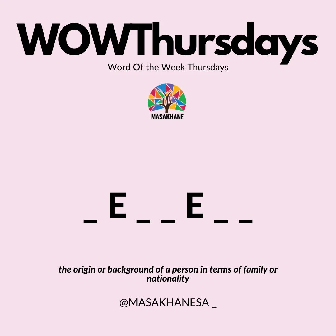 MasakhaneSA's tweet photo. It's #WOWThursday again and today you get a double dose 🙌🏾🙂 Fill in the missing letters to make one word with the description provided #masakhane #depressionisreal #mentalwellness #mentalhealth https://t.co/we3eI7zL5p