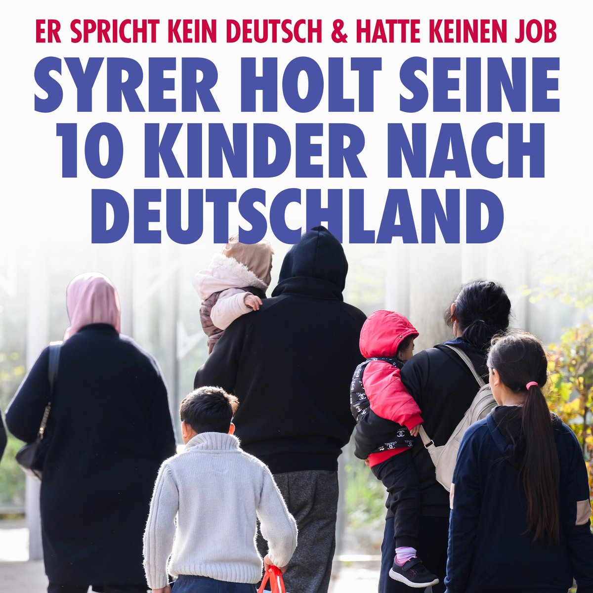 Der Fall eines Syrers in Donauwörth beweist den ganzen Irrsinn unserer Migrationspolitik: Weder sprach der 40-Jährige Deutsch, noch hatte er einen Job – und trotzdem durfte er seine Frau und zehn Kinder per Familiennachzug nach Deutschland holen. nius.de/Gesellschaft/e…