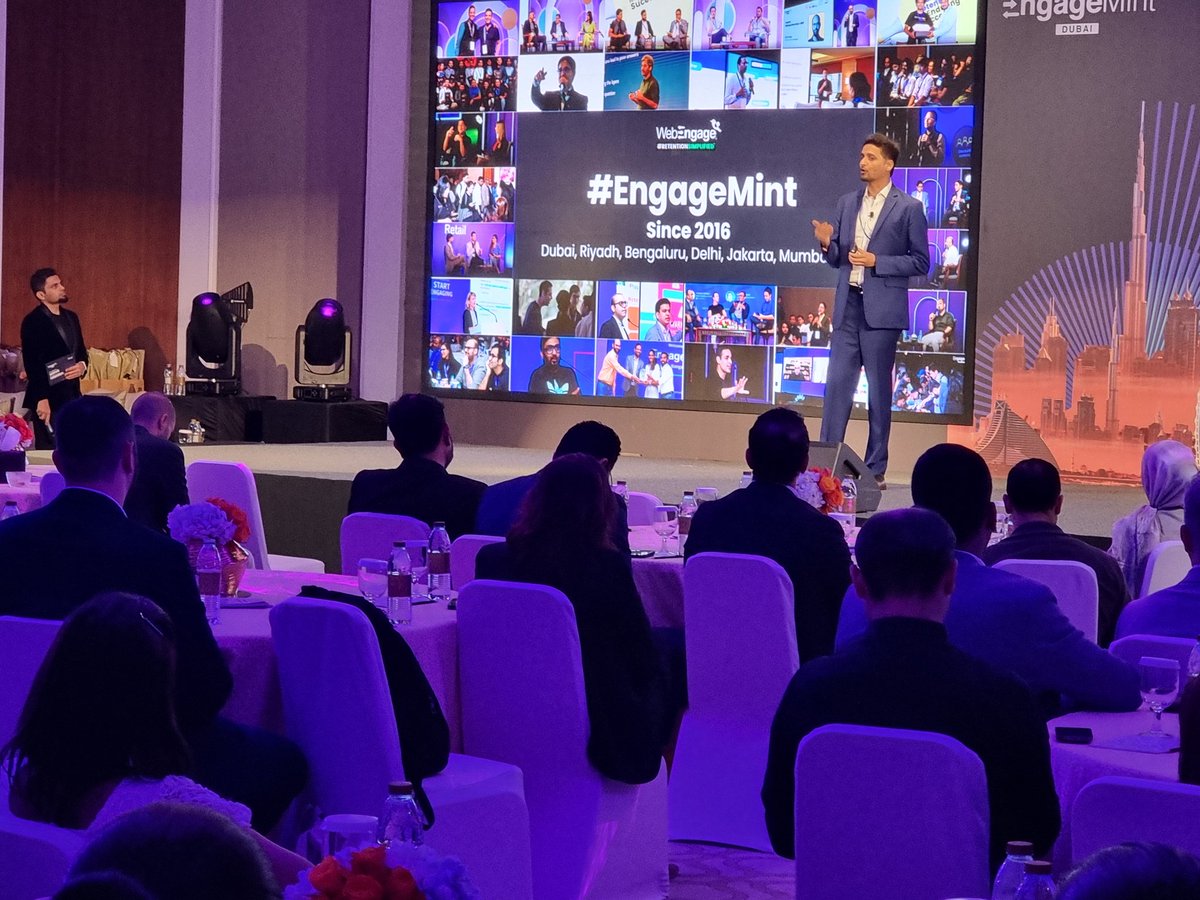 avlesh's tweet image. Hello Dubai!
#EngageMint DXB edition is now underway, and we are going to paint the town purple 💜 

For a change, both Ankit and I are making an appearance for the first time at any international edition of EM. Holler, if you are around.

Go @WebEngage!