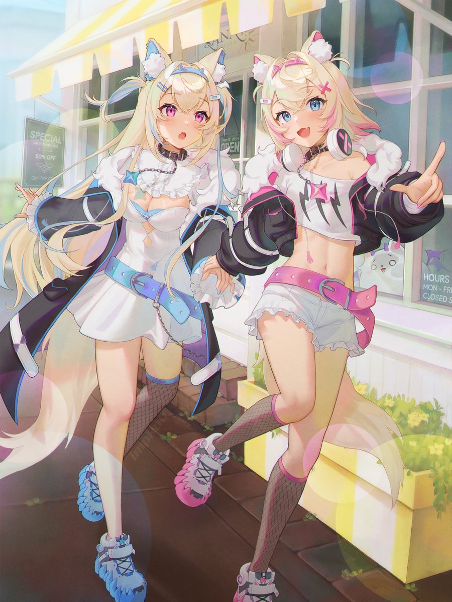 impkov's tweet photo. thanks for all the kind words! this is actually a crop of a full-sized piece 🩵🩷🐾 I think it'd make a nice wallpaper or matching icons, so feel free to use it! https://t.co/Q2dxZog5Kn