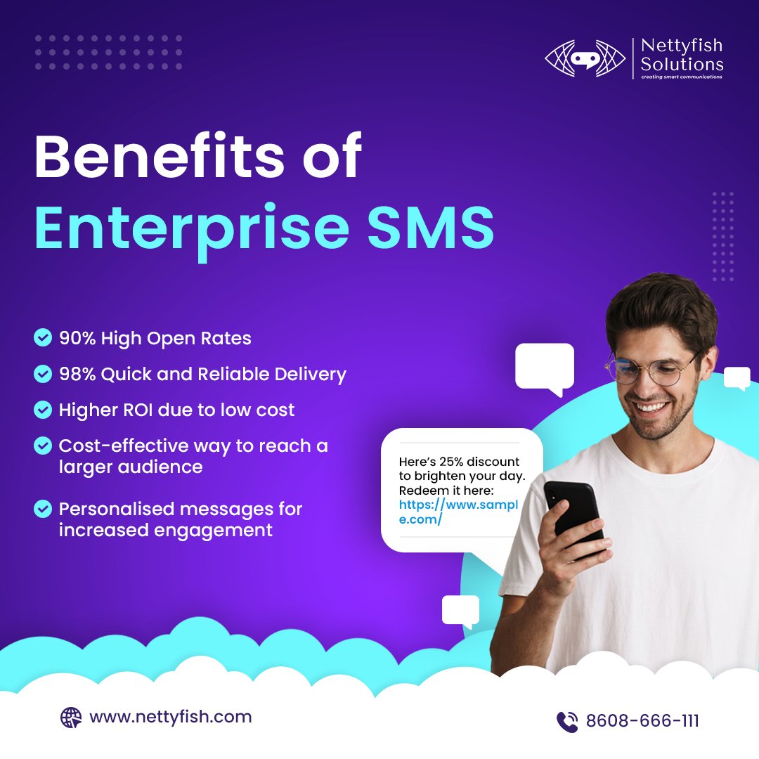 Nettyfish_offic's tweet photo. Here are 5 Benefits of Using Our Enterprise SMS Marketing Service

Contact us today and gain those benefits for your business.

#nettyfish #nettyfishsolutions #smsmarketing #marketingapi #messagemarketing #enterprisesms #conversastionalsms #smsapi https://t.co/XTyr137h8R