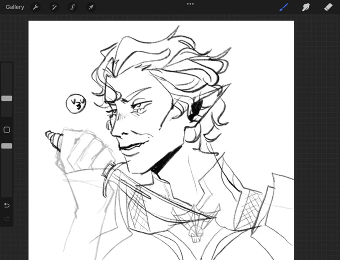 love astarion would lay down my life for him but god is his hair is a nightmare to draw #bg3 