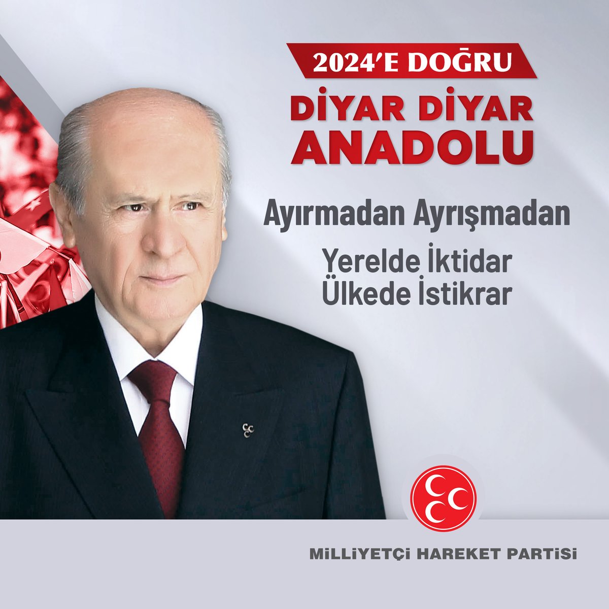 MHP_Bilgi's tweet photo. 2024’E DOĞRU DİYAR DİYAR ANADOLU

Ayırmadan Ayrışmadan
Yerelde İktidar
Ülkede İstikrar https://t.co/4yVjhl5X8l