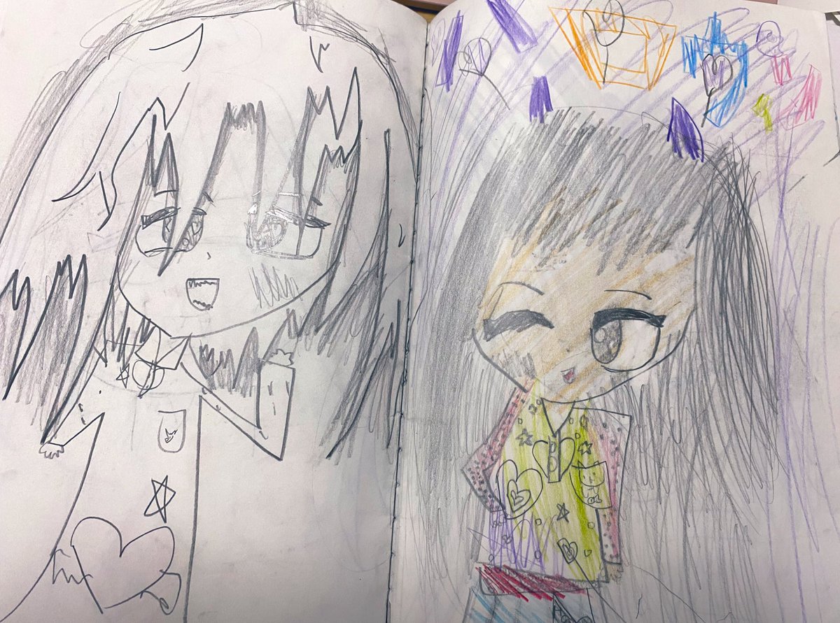 kum0kun's tweet photo. 自由帳の絵🖼️
自由帳の消費が激しい😂
#子供の絵 https://t.co/6cT7UGLFiJ