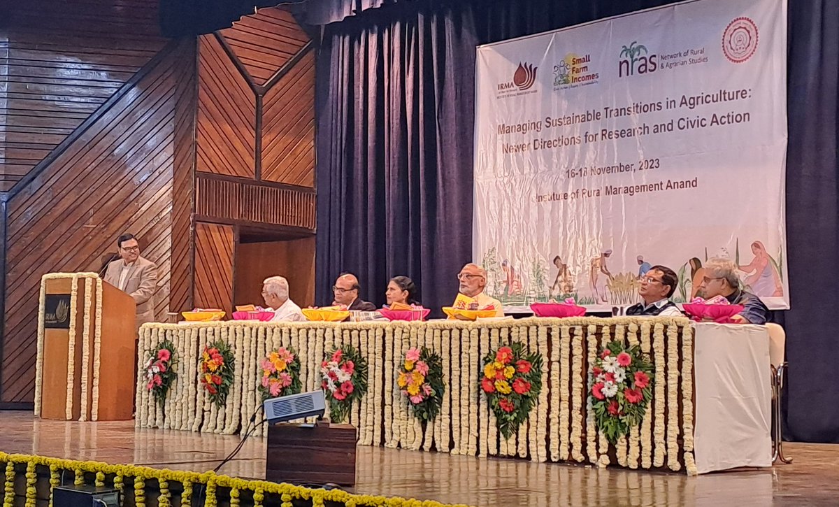 "The current model of agriculture can't continue. It's important to prioritize the sustainable practices for sustainable solutions to global agricultural problems", Dr. <a href="/ShahMeenesh/">Meenesh Shah</a>, Chairman, IRMA and <a href="/NDDB_Coop/">National Dairy Development Board</a> in his address at #MST2023