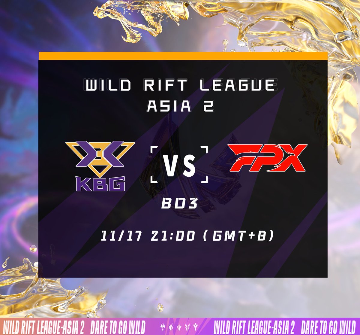 Event Trailer | Wild Rift Aisa 2 Regular
KBG vs FPX
November 17th at 21:00(GMT+8) BO3
Watch on：huya.com/667812
#Wildrift #WildRiftLeagueAsia #DareToGoWild #keepbestgaming #KBG