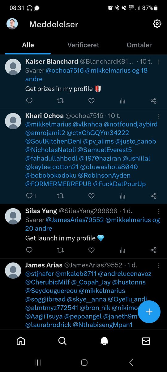 "Prizes?"

Fedt med lidt variation i det daglige Twitter spam ♥️