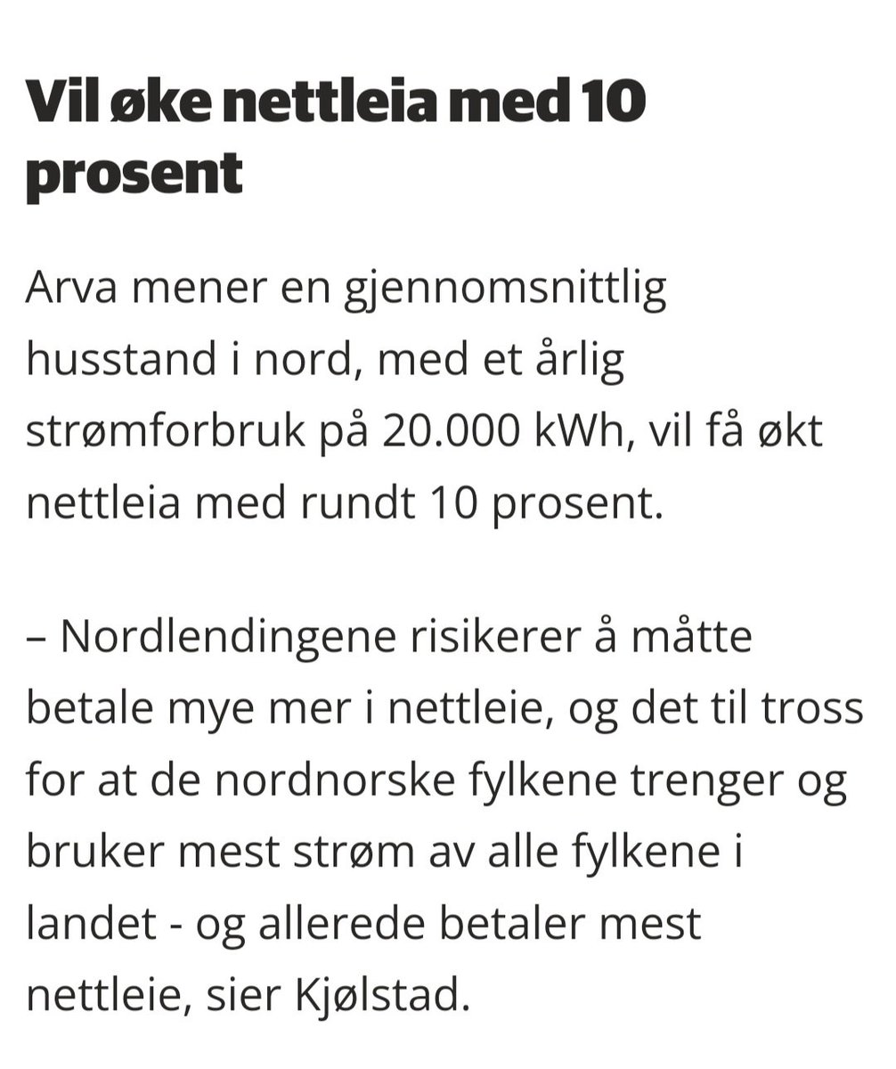 darojovi's tweet image. Det siste året har svært høye
strømpriser rammet størstedelen av landet, men Nord-Norge har for en stor del sluppet unna. Samtidig har kunder i sør fått kompensasjon gjennom lavere #nettleie. Men gjett hvem som betalte regningen?
Dette hadde aldri gått andre veien. #strøm