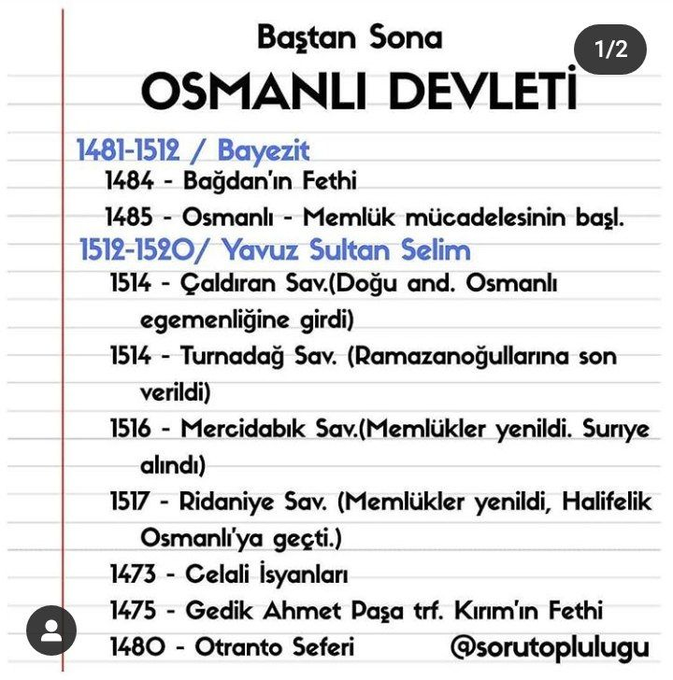 10Sinavhaz's tweet photo. ☑️ Baştan Sona Osmanlı Devleti☑️ https://t.co/qTZV4KYtdN