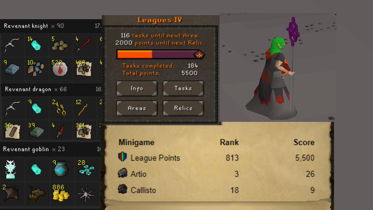 Nuzznuzz3's tweet photo. Leagues day 1, Wildy Route https://t.co/d46UbKjhQc
