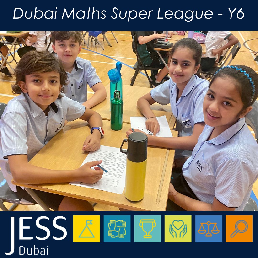 JESSDubai's tweet photo. Year 6 from Jumeirah took part in the Dubai Maths Super League competition at Kent College. They worked collaboratively to solve problems and had a fantastic time testing their maths and logic skills. 

#JESSMaths #DMSL https://t.co/WvtlaIPL0M