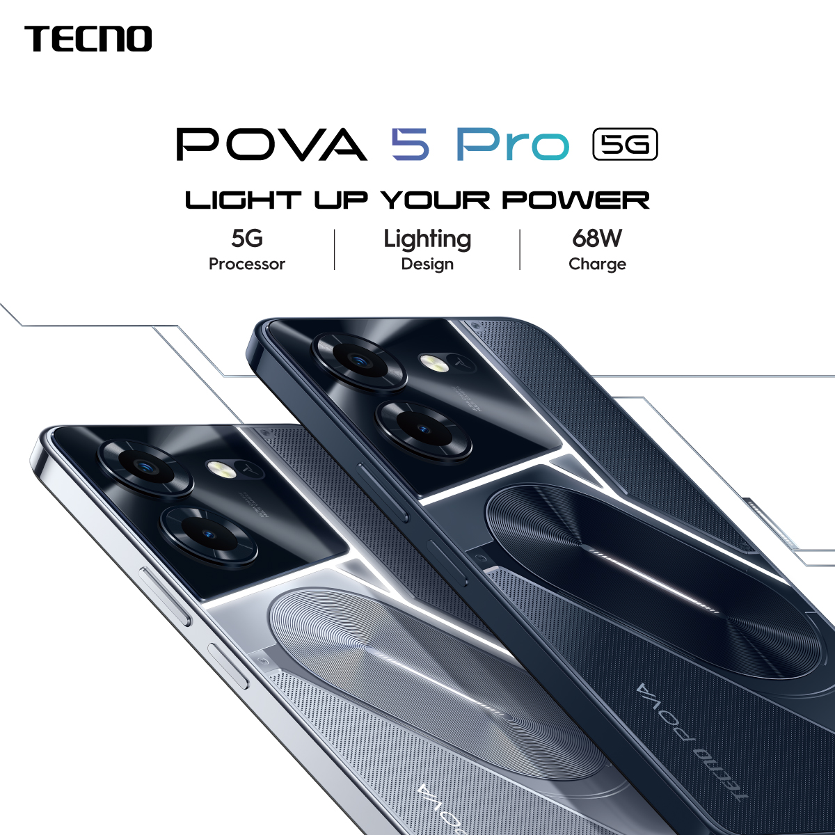 TecnoMobilePK's tweet image. Light up your power with POVA 5 Pro 5G, kyunki yeh smartphone offer Kar raha hai 5G processor, lighting design aur 68W ultra fast charging.
Kuch aur bhi chahiye kia?
Shop Now: shorturl.at/alyOV
#POVA5Pro5G #LightUpYourPower