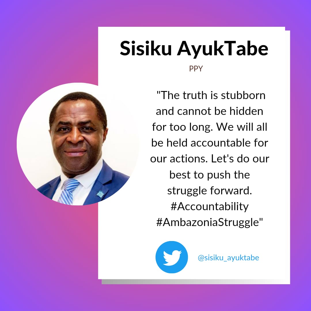 Sisiku AyukTabe Julius -Official tweet media